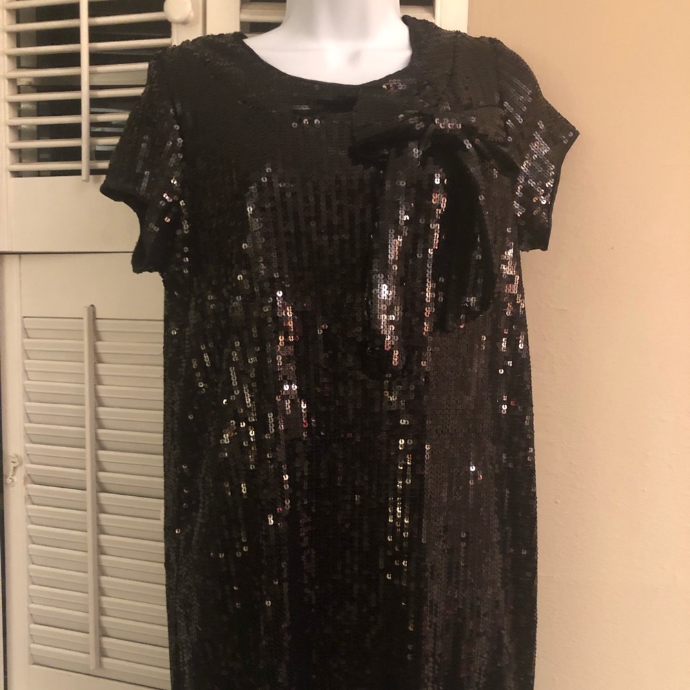 Black Sequined Cocktail Dress